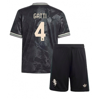 Billige Fotballdrakt Juventus Federico Gatti #4 Replika Tredjedraktsett Barn 2025-26 Kortermet (med bukser)